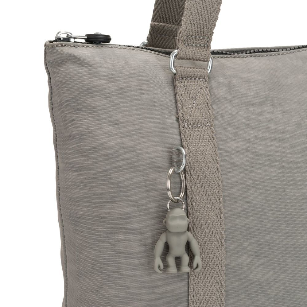 Kipling MORAL Sizable Shoulder Bag with Shoulder strap Swift Grey.