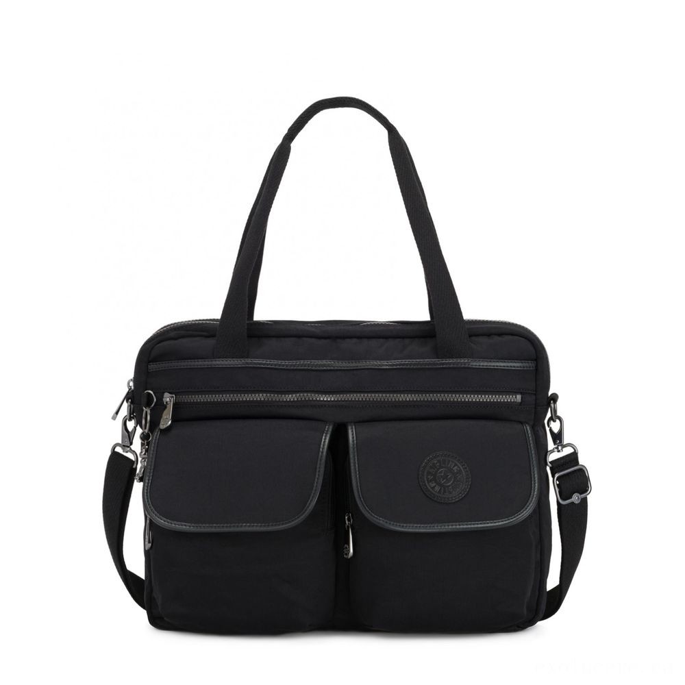 Kipling MARIC Functioning Bag along with laptop pc security Rich Black.