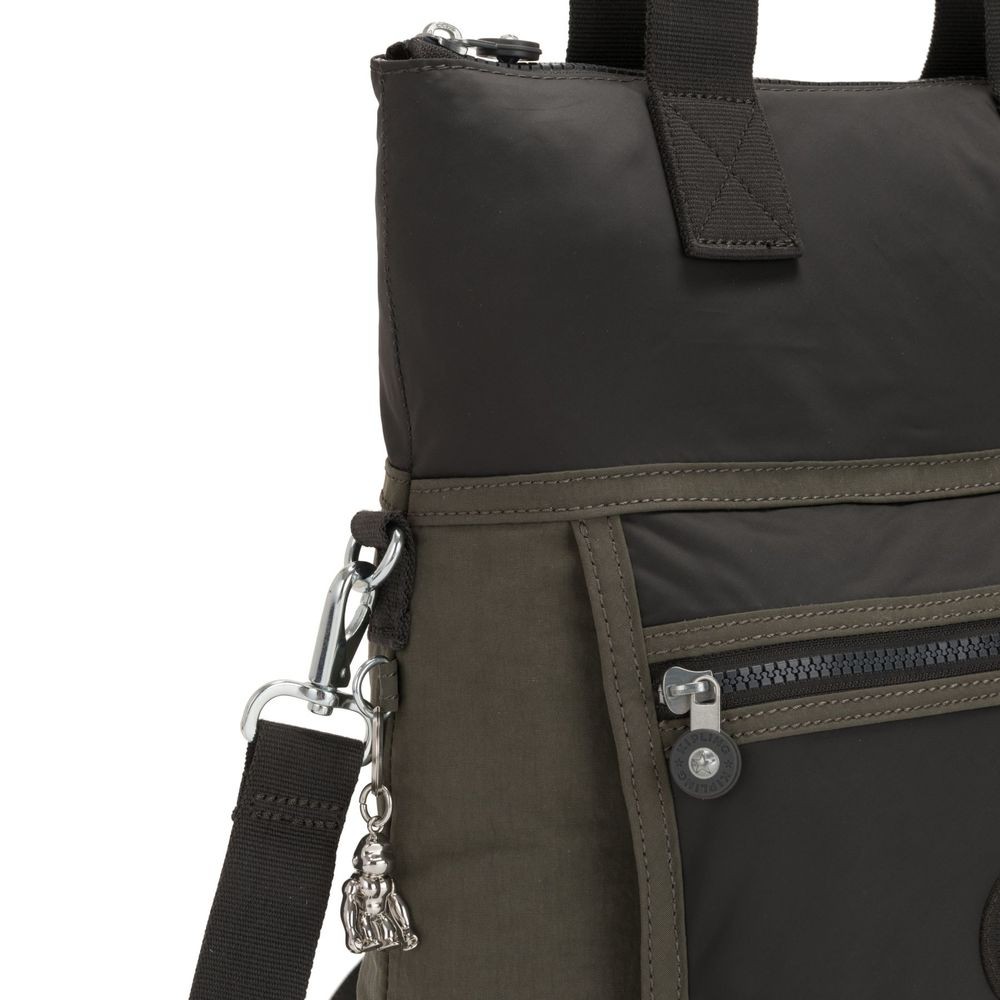 Kipling ELEVA Shoulderbag along with Flexible and also easily removable Strap Cold Black Olive.