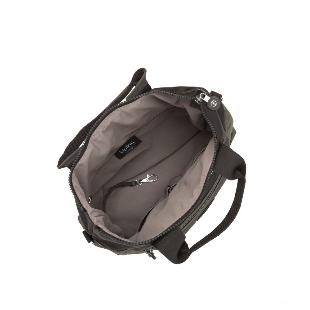Kipling ELEVA Shoulderbag along with Changeable as well as easily removable Band Cold Black Olive.