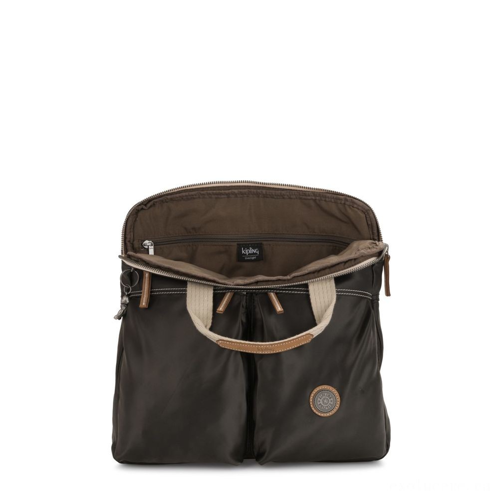Kipling KOMORI S Small 2-in-1 Knapsack as well as Handbag Delicate Black.