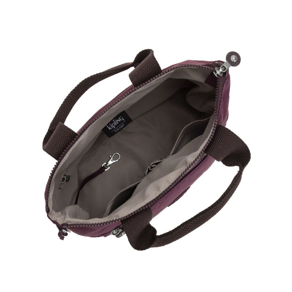 Kipling ELEVA Shoulderbag with Changeable and removable Band Dark Plum.