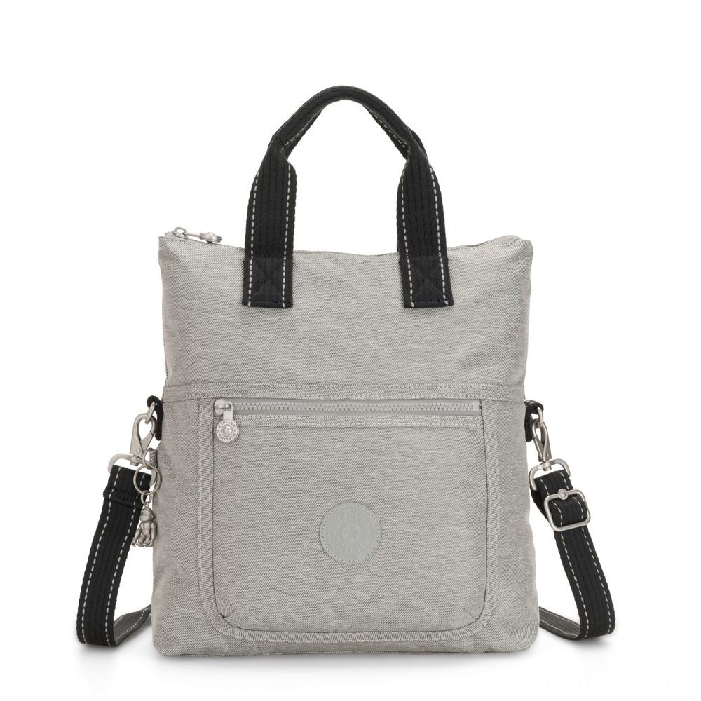 Kipling ELEVA Shoulderbag with Flexible and removable Strap Chalk Grey.