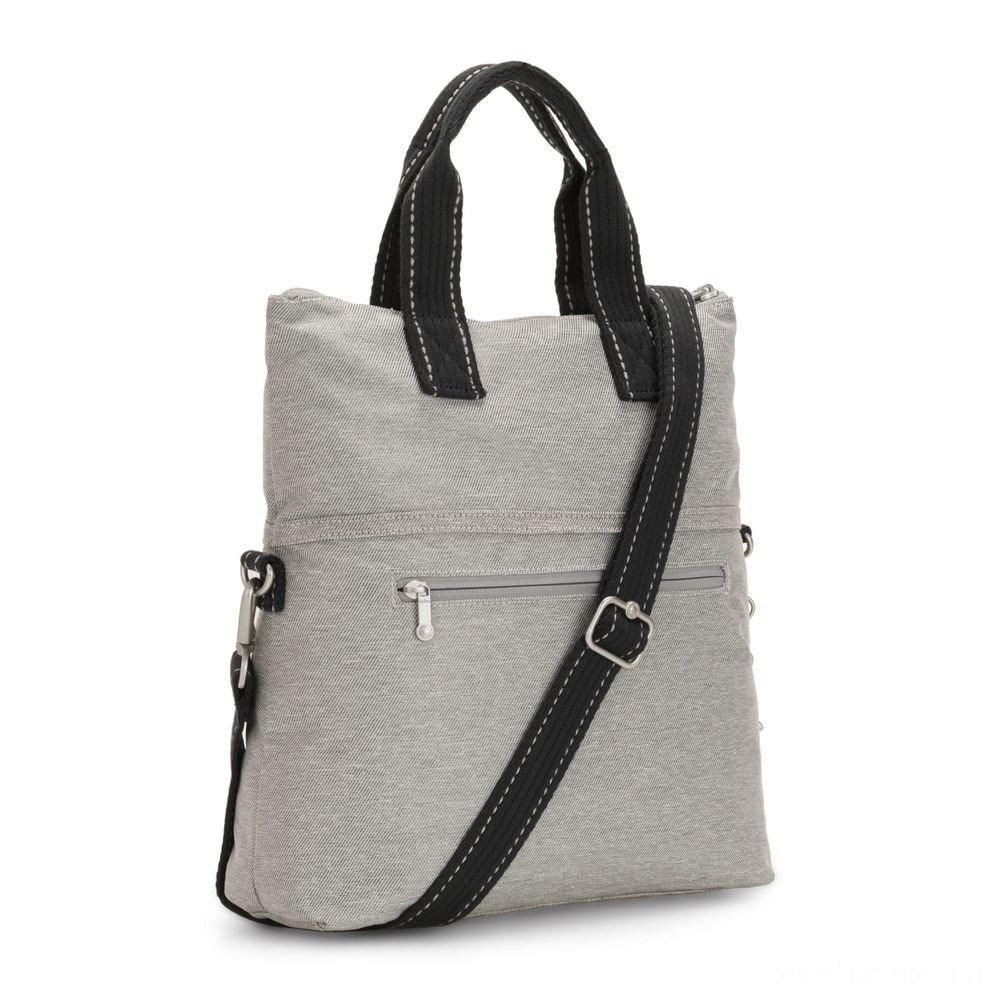 Kipling ELEVA Shoulderbag with Easily Removable and Adjustable Strap Chalk Grey.
