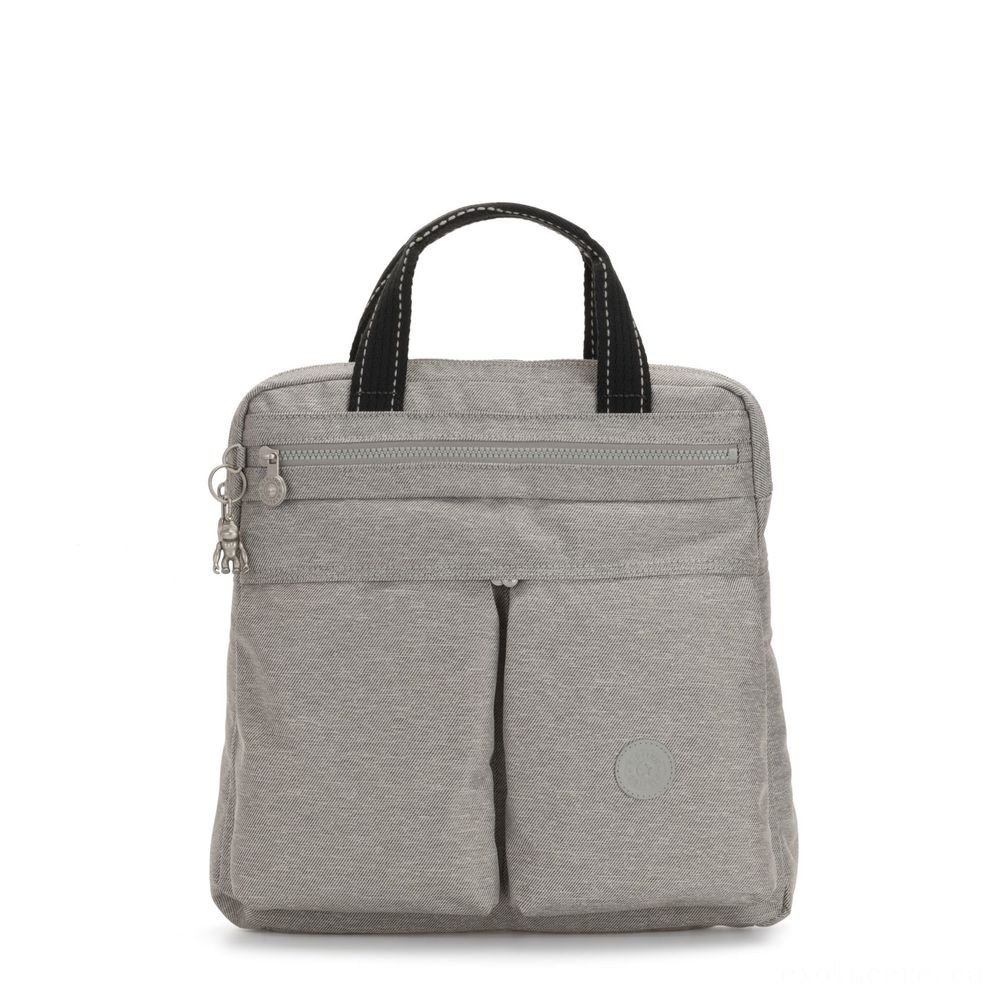 Going Out of Business Sale - Kipling KOMORI S Little 2-in-1 Backpack as well as Handbag Chalk Grey. - Web Warehouse Clearance Carnival:£40[libag6937nk]