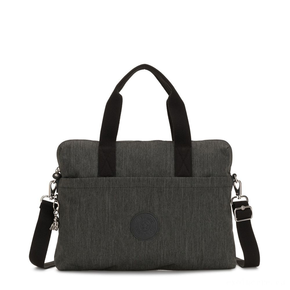 All Sales Final - Kipling ELSIL Notebook Bag along with Flexible Band Black Indigo Work. - One-Day:£33