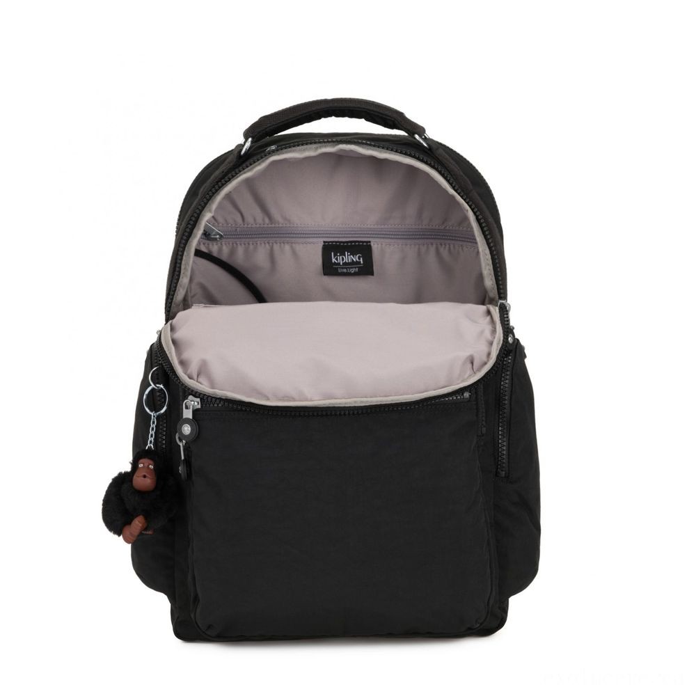 Kipling OSHO Huge backpack along with organsiational wallets Accurate Black.