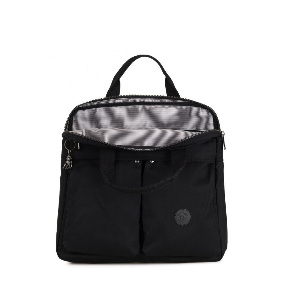 Kipling KOMORI S Little 2-in-1 Backpack as well as Ladies Handbag Rich Black.
