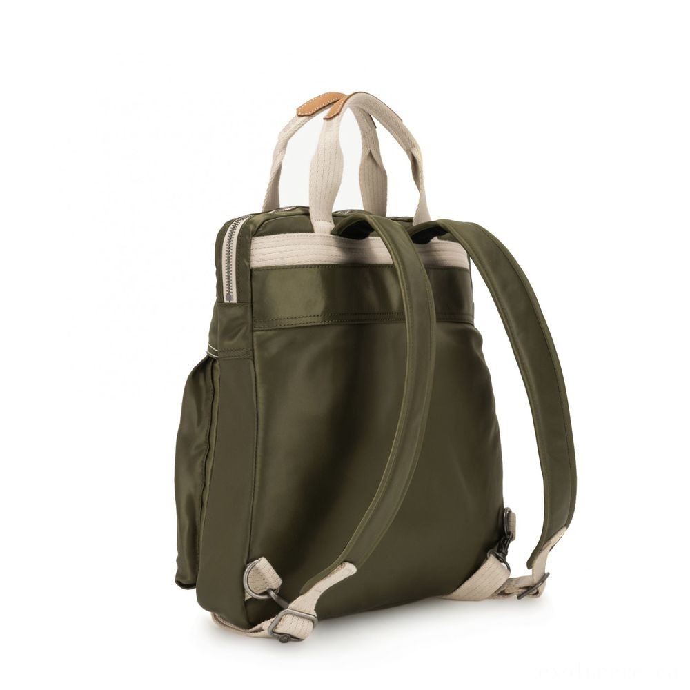 Kipling KOMORI S Small 2-in-1 Bag as well as Purse Elevated Green.