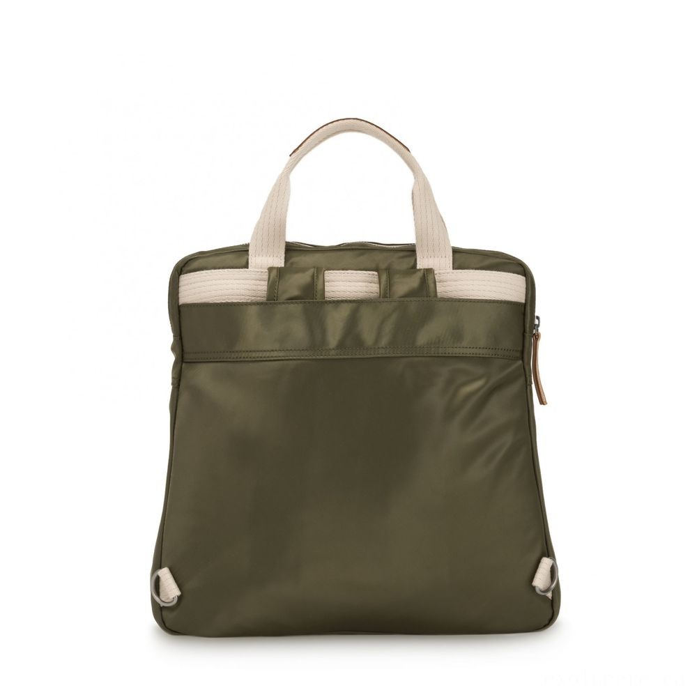 Kipling KOMORI S Small 2-in-1 Knapsack and also Purse Elevated Green.