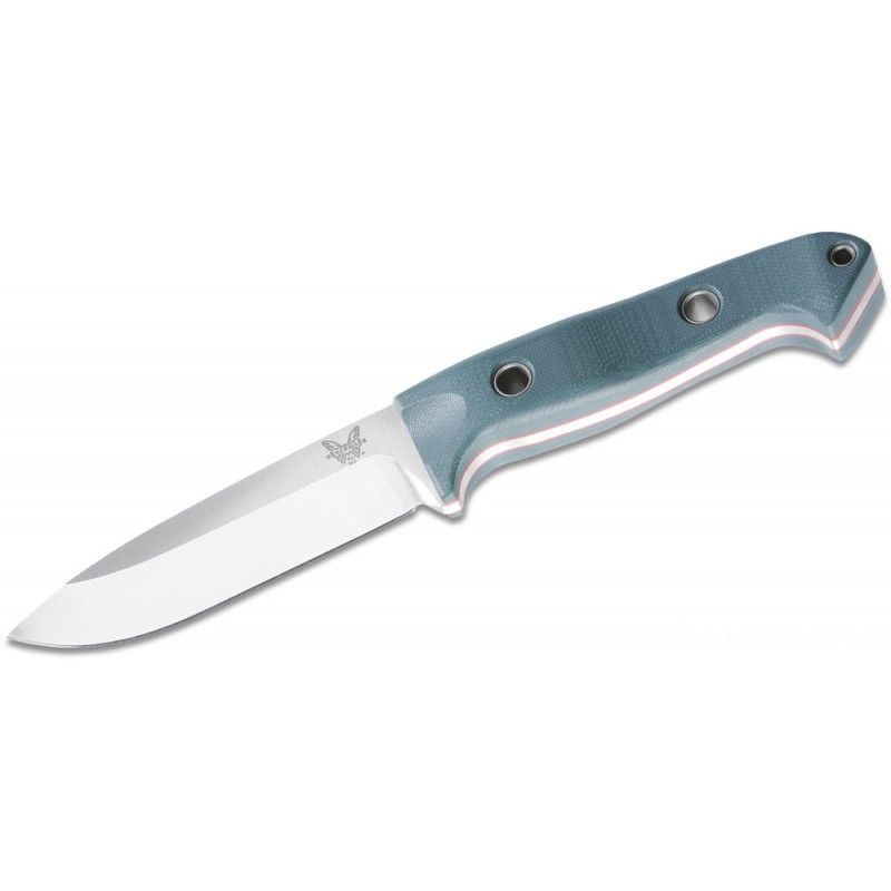 Benchmade 162 Bushcrafter Fixed 4.43 S30V Silk Blade, Environment-friendly G10 Deals With