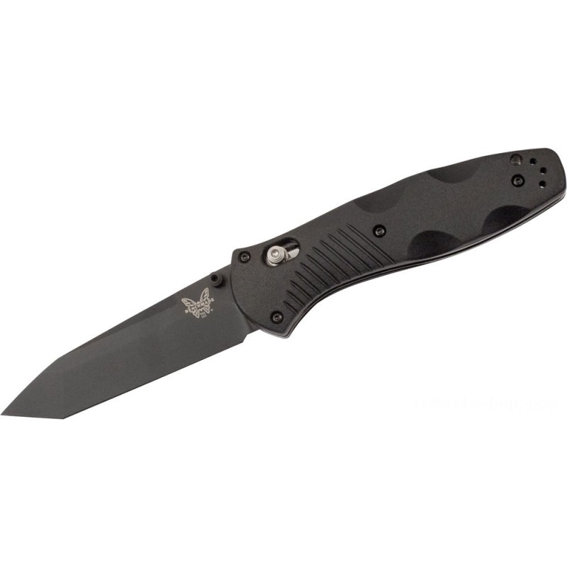 Benchmade 583BK Barrage AXIS-Assisted Folding Blade 3.6  Tanto Level Blade, Black Valox Manages
