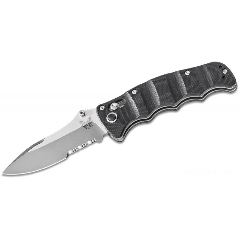 Benchmade Nakamura AXIS Collapsable Knife 3.08 M390 Silk Combo Blade, G10 Takes Care Of - 484S