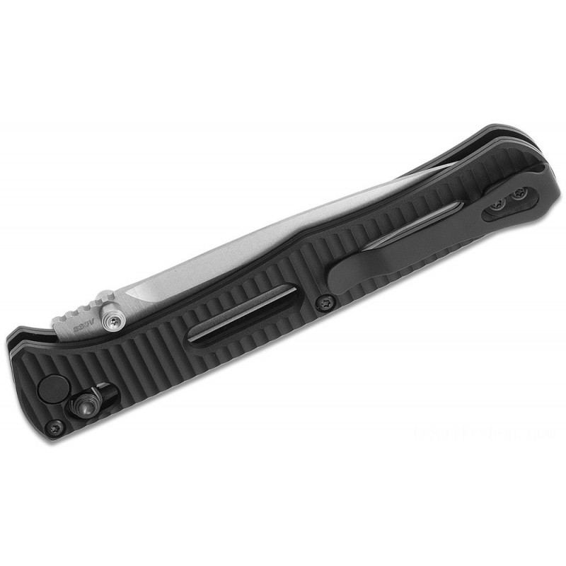 Benchmade 417 Fact Foldable Blade 3.95 S30V Satin Plain Blade, Black Light Weight Aluminum Handles