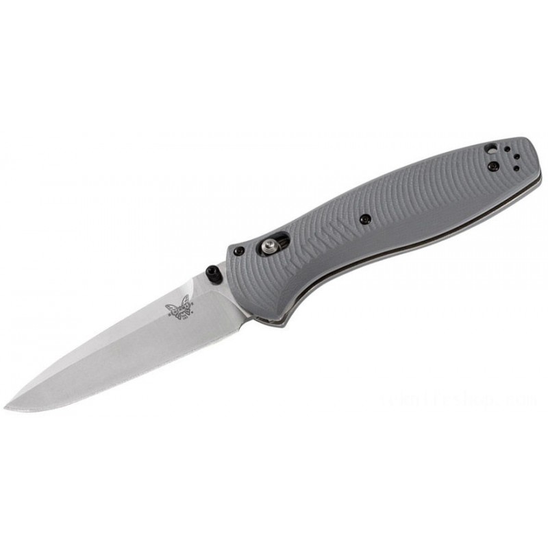 Benchmade 580-2 Battery Center Supported Folding Blade 3.6 S30V Silk Ordinary Cutter, Gray G10 Manages