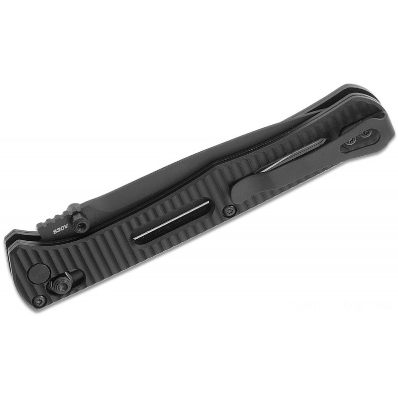 Gift Guide Sale - Benchmade 417BK Reality Collapsable Blade 3.95 S30V Dark Simple Blade, Afro-american Aluminum Deals With - Closeout:£81