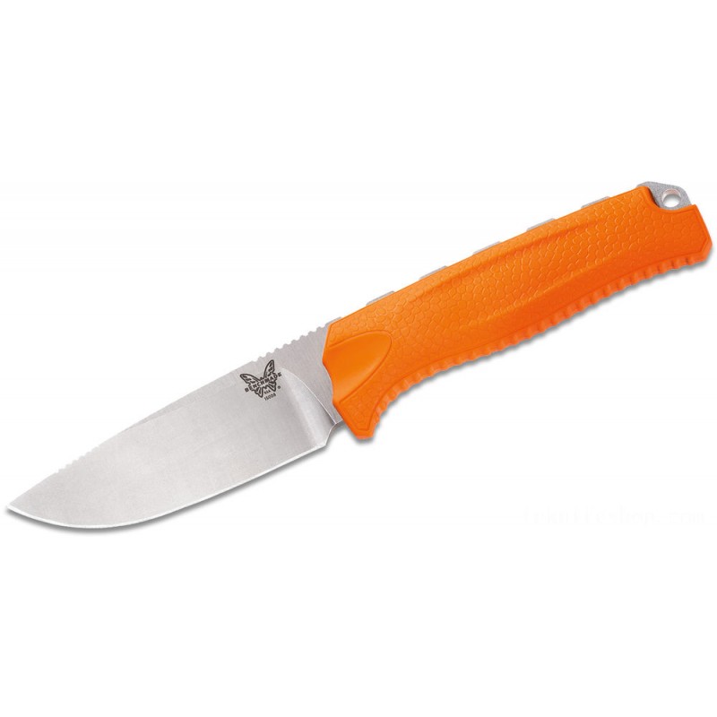Benchmade Search Steep Mountain Seeker Fixed 3.50 S30V Cutter, Orange Santoprene Deals With - 15008-ORG