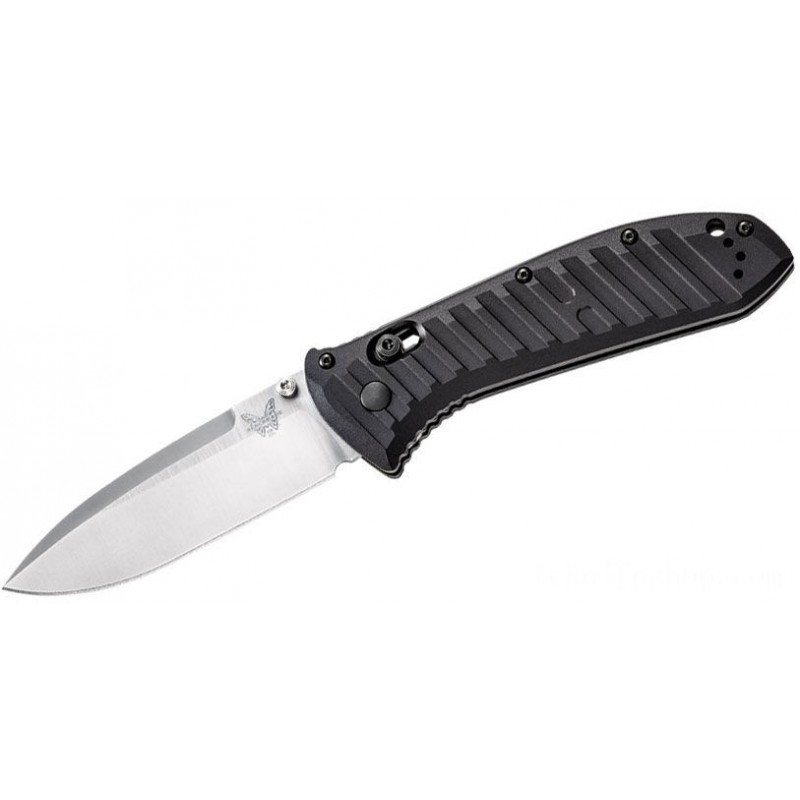 Benchmade 570 Presidio II Collapsable Knife 3.72 Satin S30V Cutter, Milled Black Aluminum Handles