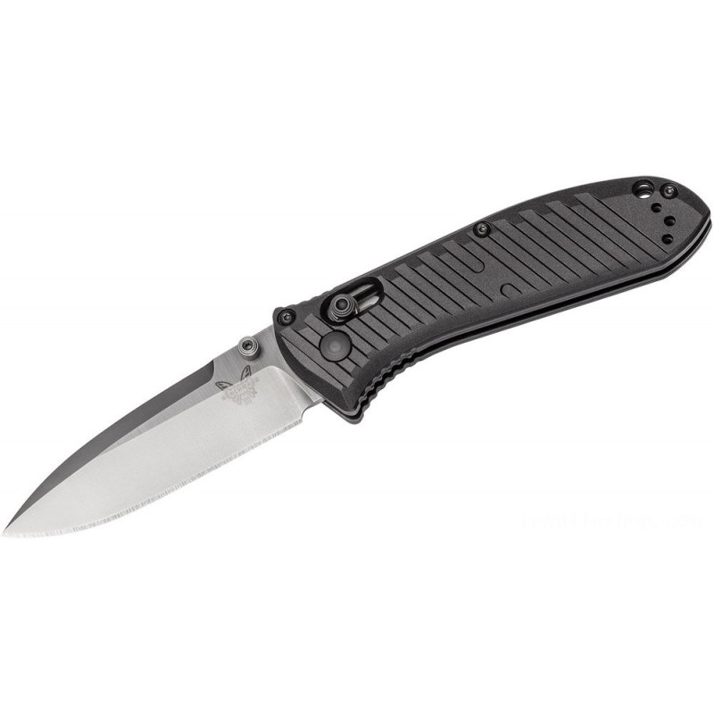 Benchmade Mini Presidio II Collapsable Knife 3.2 S30V Satin Ordinary Blade, Milled Black Aluminum Handles - 575