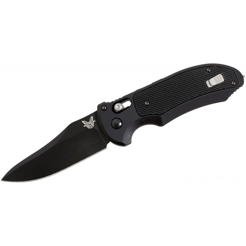Benchmade AUTO Center Triage Rescue Directory 3.58 Afro-american Ordinary Blade, Aluminum along with Black G10 Inlays - 9170BK
