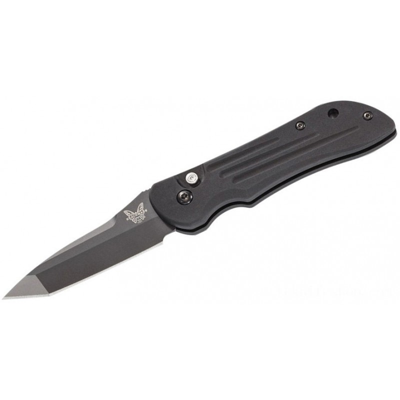 Benchmade Mini Auto-Stryker 2.95 154CM Black Simple Tanto Cutter, Light Weight Aluminum Manages - 9501BK