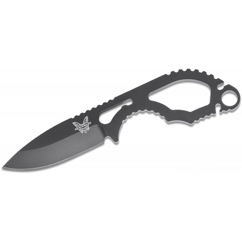 Seasonal Sale - Benchmade Follow-Up Corrected 2.6 S30V Black Simple Cutter and Skeletonized Manage, Boltaron Skin - 101BK - Fourth of July Fire Sale:£54
