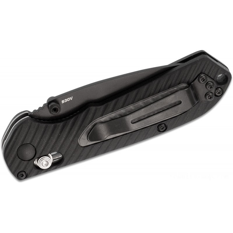Benchmade Mini Freek Folding Knife 3 S30V Black Combination Blade, Grivory and Versaflex Manages - 565SBK