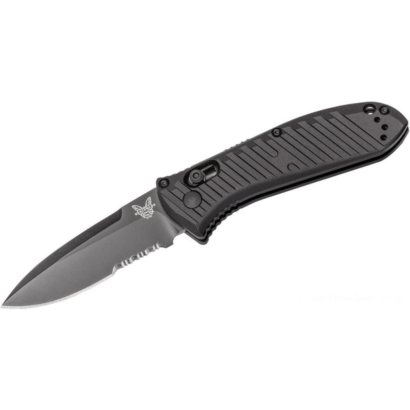 Benchmade 5750SBK Mini Presidio II Vehicle Collapsable Blade 3.2 S30V  Combination Cutter, Milled Afro-american Aluminum Takes Care Of