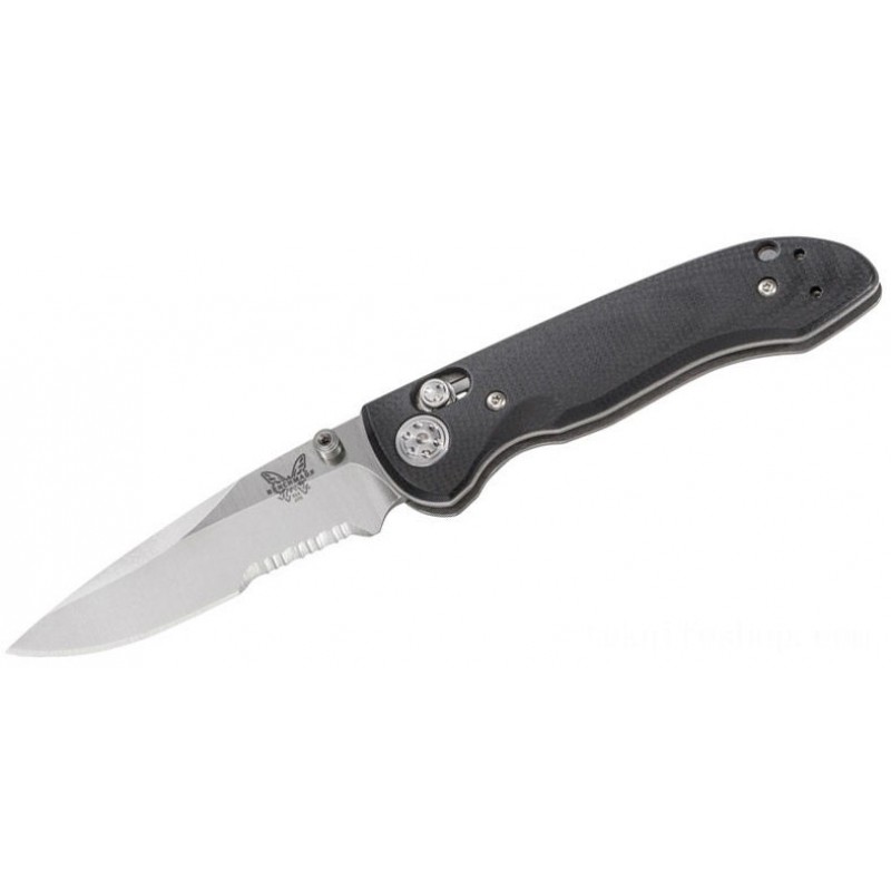 Benchmade Foray AXIS Foldable Knife 3.24 S20CV Silk Combination Cutter, Afro-american G10 Deals With - 698S