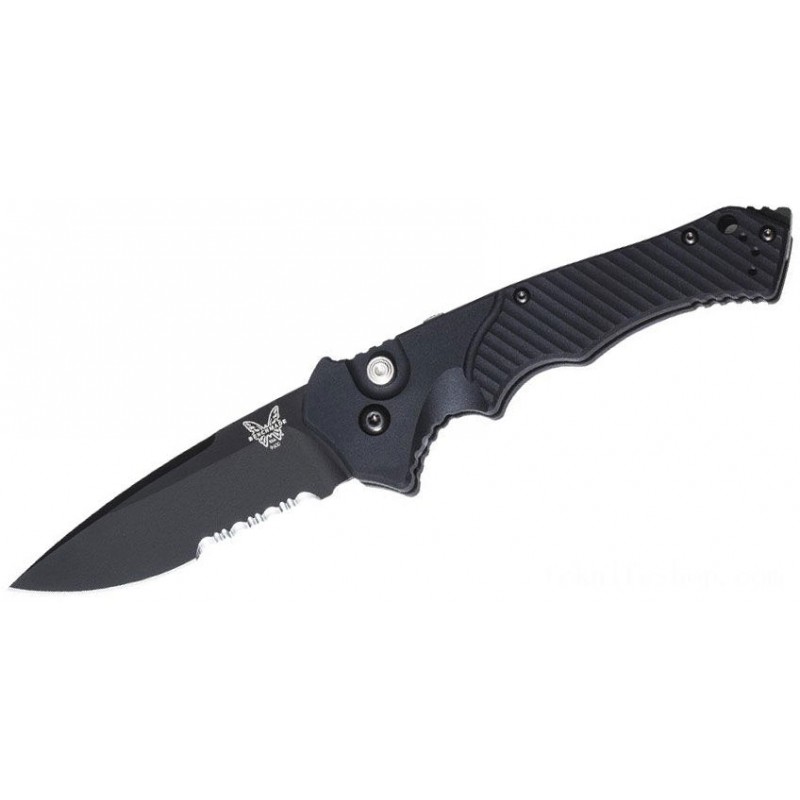Benchmade Rukus II Vehicle Collapsable Knife 3.4 S30V Black Combo Blade, Afro-american Aluminum Manages - 9600SBK