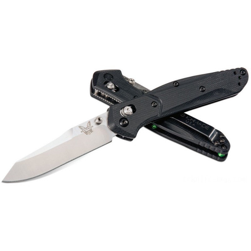 Benchmade Osborne Collapsable Knife 3.4 S30V Plain Blade, Black G10 Handles - 940-2