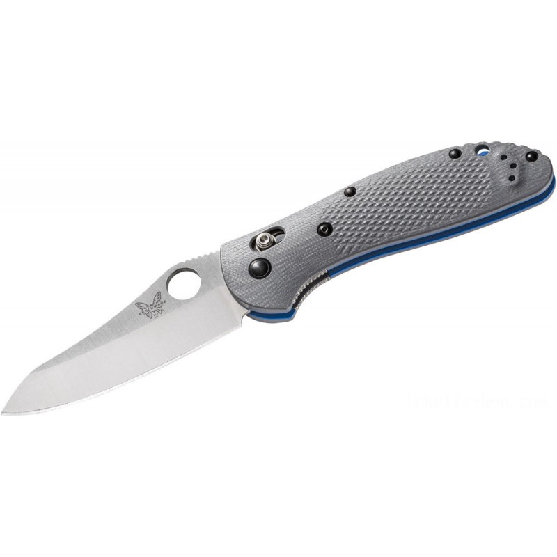Benchmade Griptilian Center Padlock Foldable Knife 3.45 CPM-20CV Satin Sheepsfoot Ordinary Cutter, Gray G10 Deals With - 550-1
