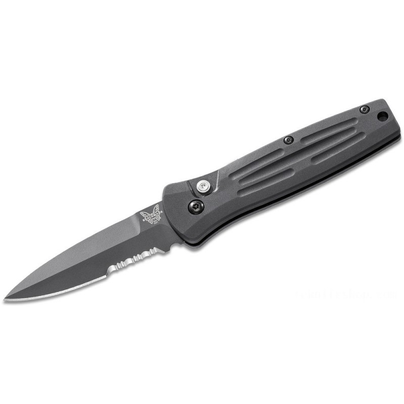 Benchmade Pardue Stimulus Automotive Folding Knife 2.99 154CM Black Combo Blade, Aluminum Manages - 3551SBK