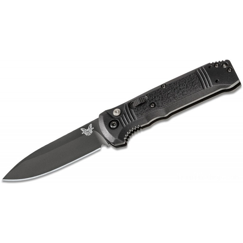 Benchmade Casbah Automobile Collapsable Blade 3.4  S30V Decrease Point Blade, Afro-american Textured Grivory Manages - 4400BK