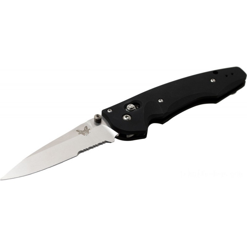 Benchmade 477S Emissary 3.5 Center Assisted Collapsable Knife 3.45 S30V Combination Blade, Light Weight Aluminum Manages