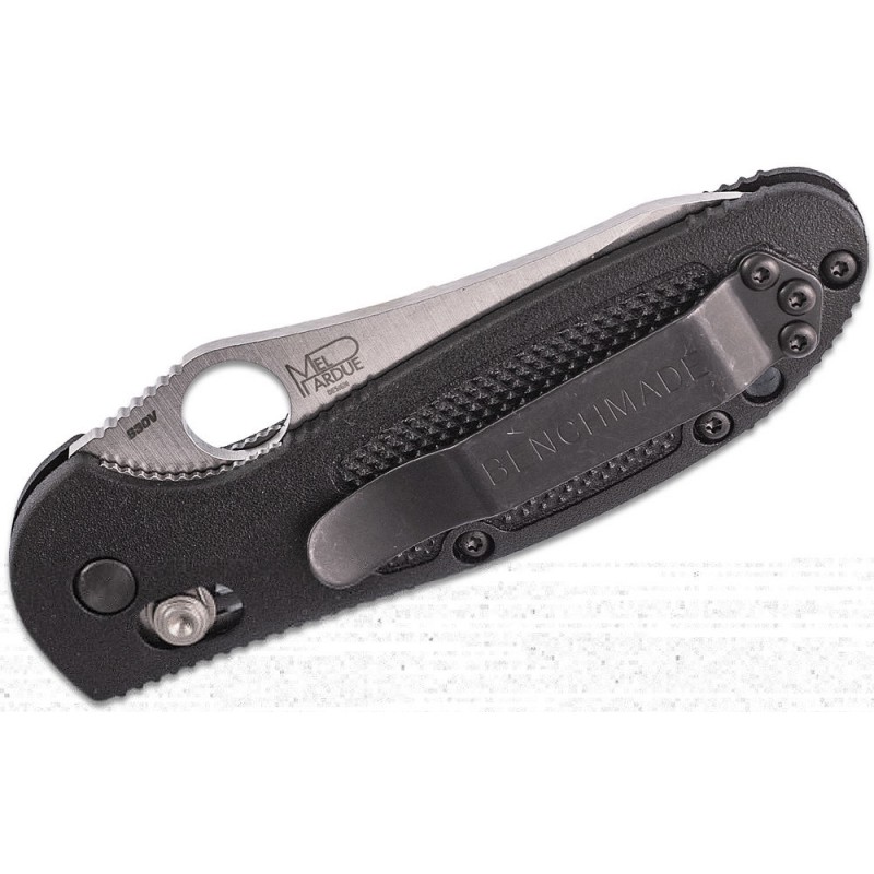 Benchmade Mini Griptilian Center Hair Folding Blade 2.91 S30V Satin Flat Ground Sheepsfoot Level Cutter, African-american Noryl GTX Takes Care Of - 555-S30V