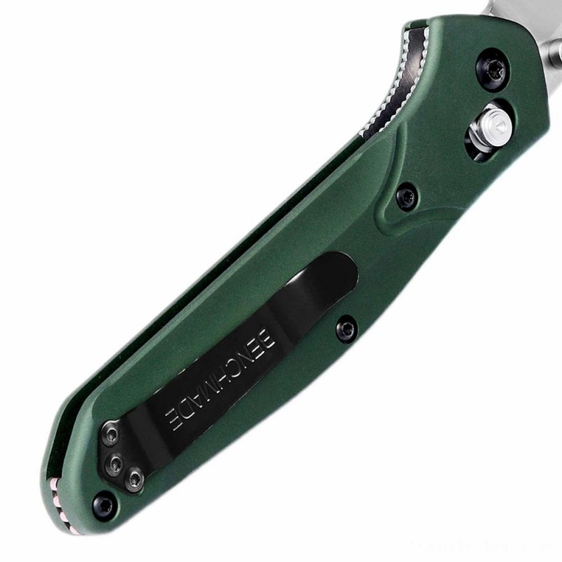 Cyber Monday Sale - Benchmade - 940 EDC Manual Open Collapsable Knife-Serrated Edge/Satin Complete - Women's Day Wow-za:£75