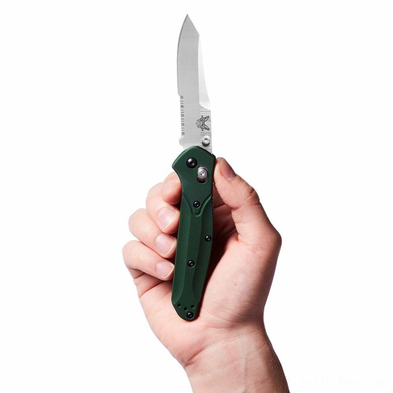Clearance Sale - Benchmade - 940 EDC Guide Open Foldable Knife-Serrated Edge/Satin Complete - Unbelievable Savings Extravaganza:£74