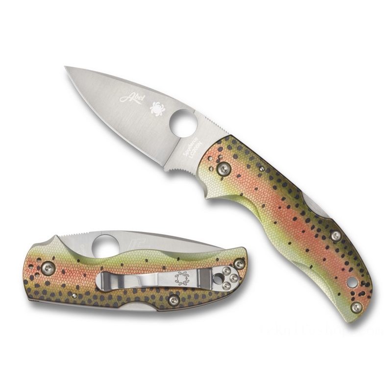 Spyderco Abel Reels Indigenous? 5 Rainbow Trout Exclusive up for sale.