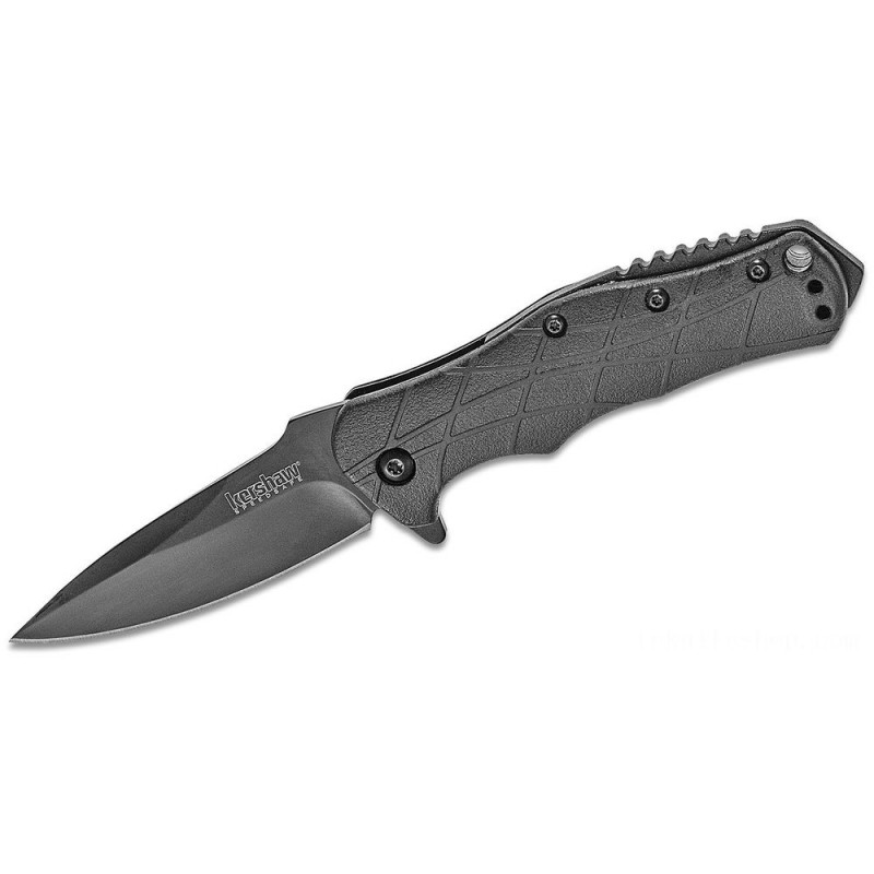 Kershaw 1987 RJ Tactical Assisted 3 Black-Oxide Ordinary Blade, GFN Manages, RJ Martin Style