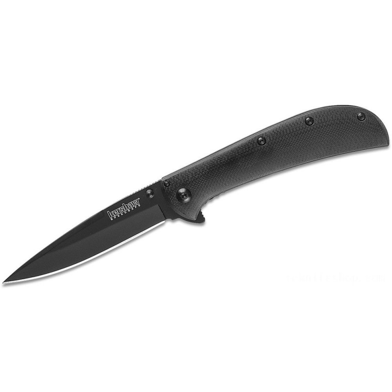 Kershaw 2330BLK Al Mar AM-4 Assisted Fin 3.5 Afro-american Harpoon Factor Blade, Afro-american G10 as well as Stainless Steel Manages