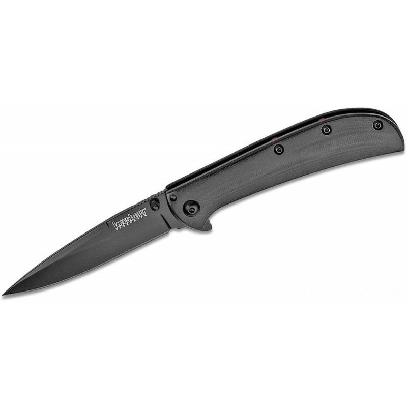 Kershaw 2335BLK Al Mar AM-3 Assisted Flipper 3.125 Afro-american Harpoon Factor Cutter, African-american G10 and Stainless-steel Deals With