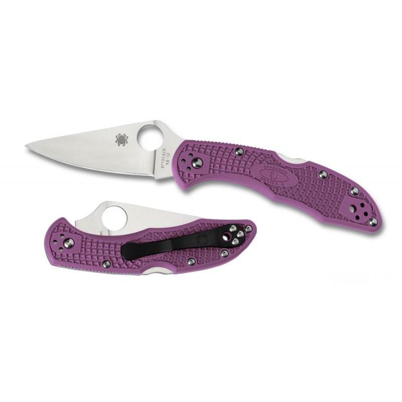 Spyderco Delica 4 FRN Flat Ground Afro-american - Level Side.