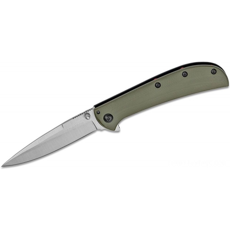 Doorbuster Sale - Kershaw 2335GRN Al Mar AM-3 Assisted Flipper 3.125 Satin Lance Point Blade, Eco-friendly G10 and Black Stainless-steel Takes Care Of - Blowout:£28[jcnf294ba]
