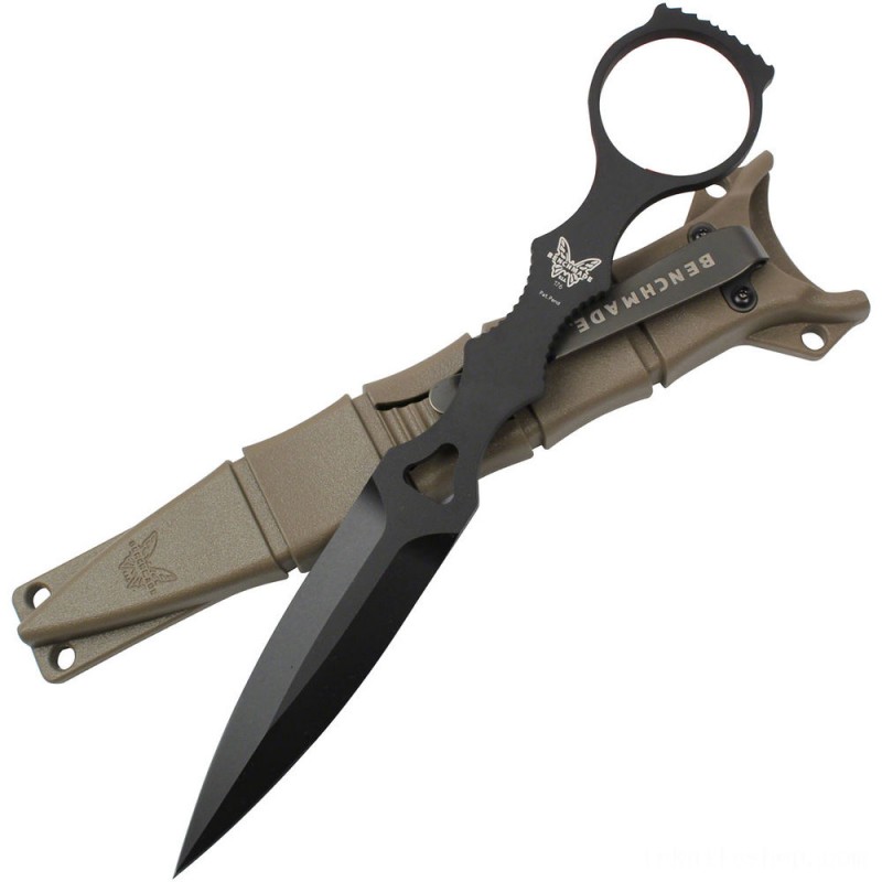 Benchmade SOCP Dagger 3.22 Black Cutter, Sand Coat - 176BKSN