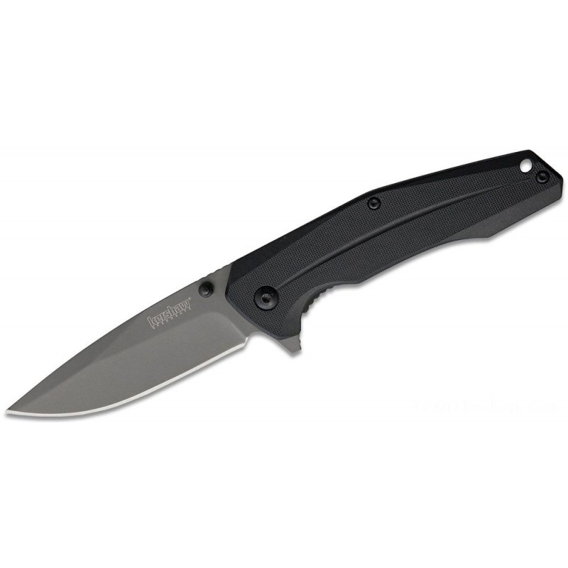 Kershaw 1360 Planet Assisted Flipper Knife 3.3 Titanium Carbo-Nitride Coated 8Cr13MoV Drop Factor Blade, African-american GFN Handles