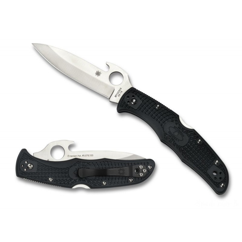 Labor Day Sale - Spyderco Endura 4 Lightweight Emerson Opener —-- Level Side. - Christmas Clearance Carnival:£60