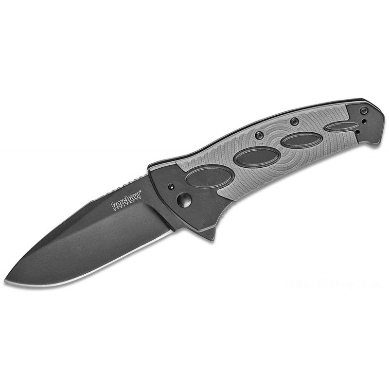 Kershaw 1995 Identification Assisted Flipper 3.5 Dark Drop Point In Time Cutter, Zytel Deal With