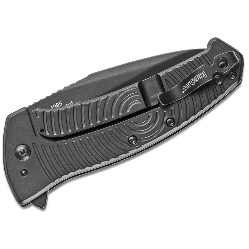 Back to School Sale - Kershaw 1995 Identity Assisted Fin 3.5 Dark Decrease Time Blade, Zytel Deal With - Give-Away Jubilee:£24