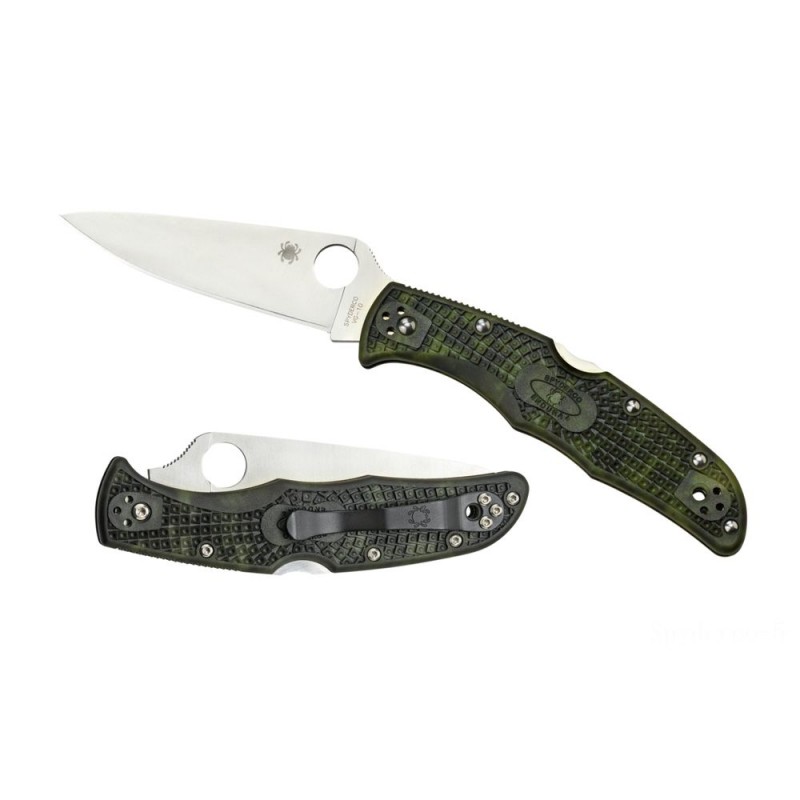 Labor Day Sale - Spyderco Endura 4 Zome Environment-friendly —-- Ordinary Side. - Weekend Windfall:£56